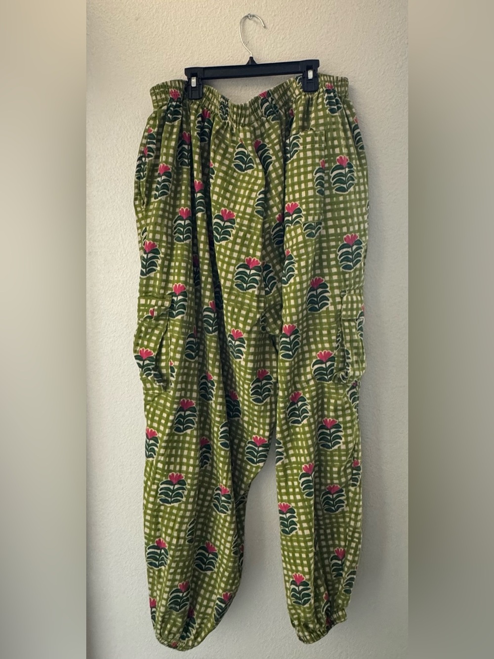 Lucy & Yak Rumi Blooming Green Checkerboard Pants Size 24 Cottagecore Boho Plus - Picture 4 of 4